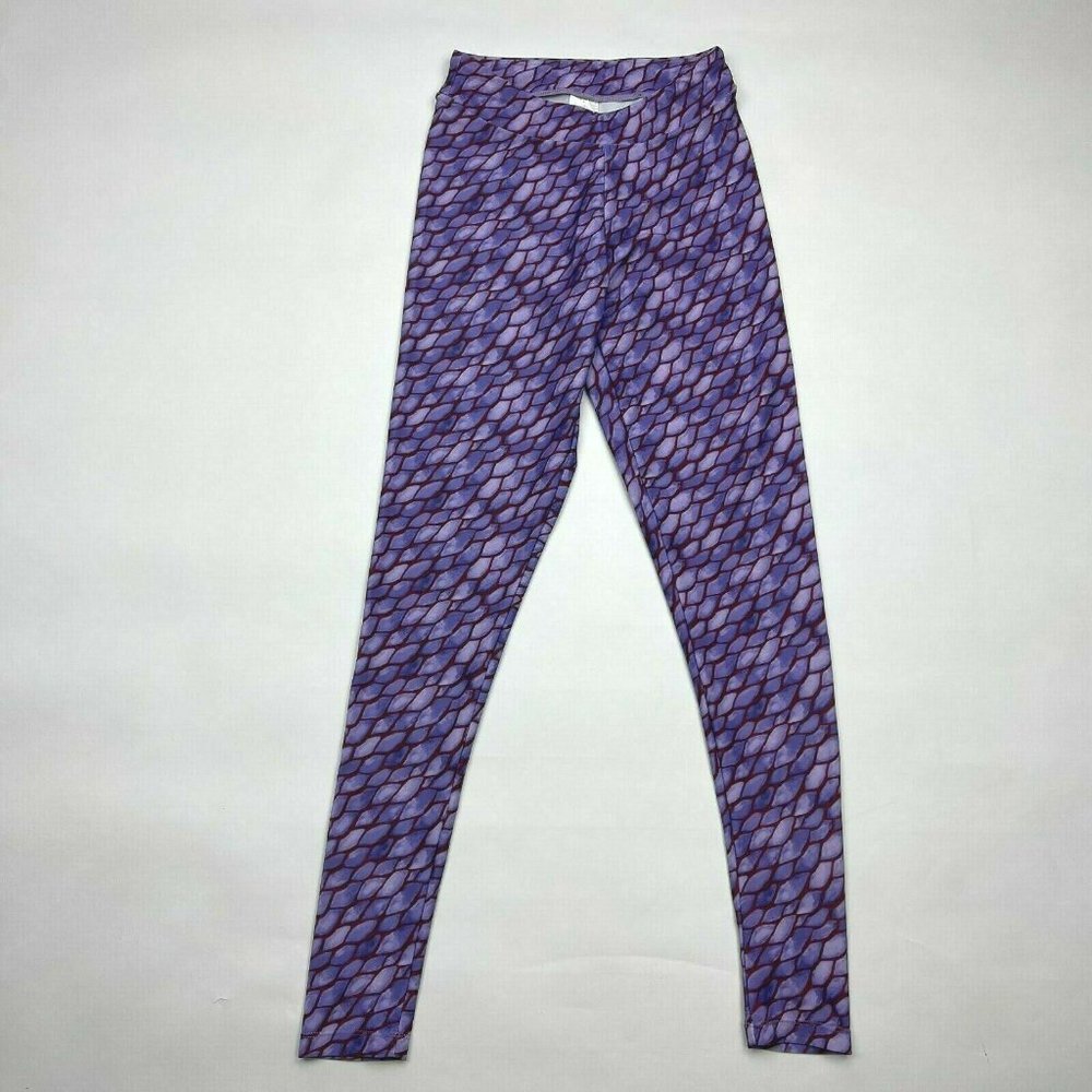 MOTT50 Marissa High Rise Leggings Purple Snakeskin UPF50+ Stretch Women XS